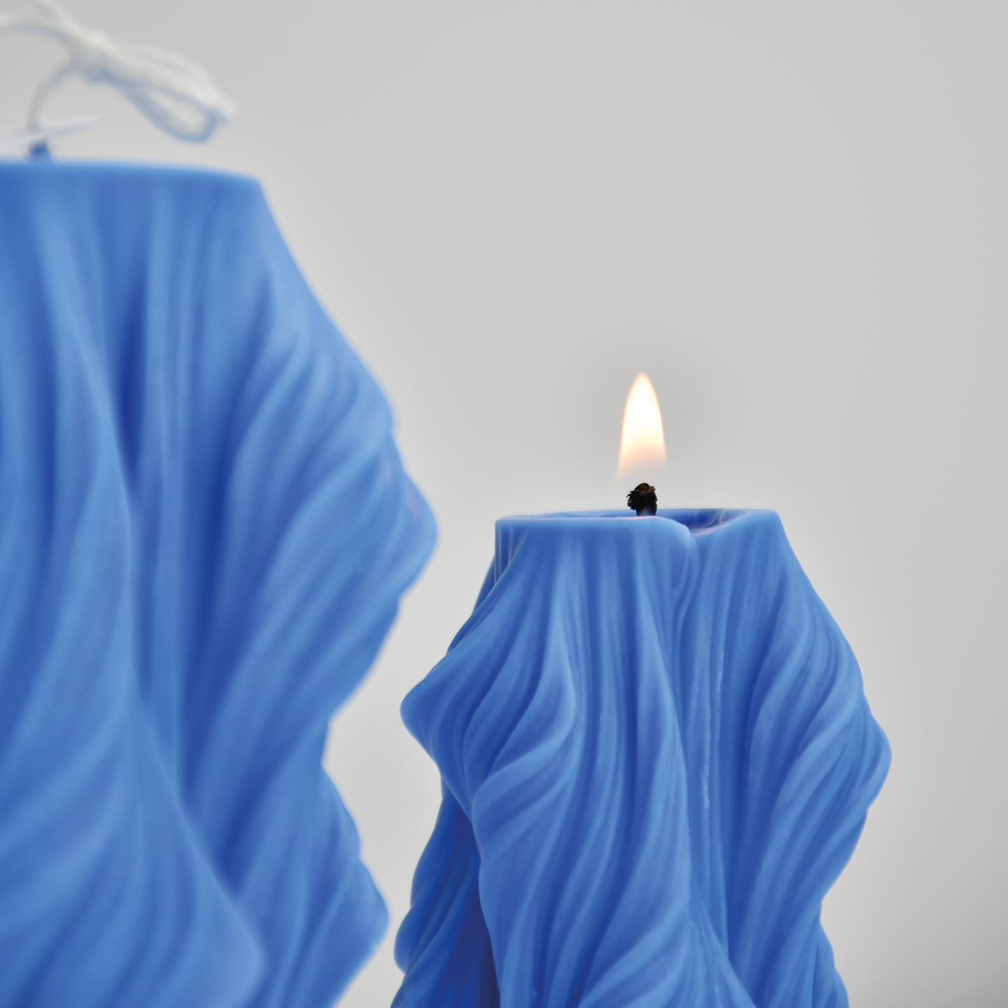 Bougie décorative verte en cire de soja AÏA Pack par 2