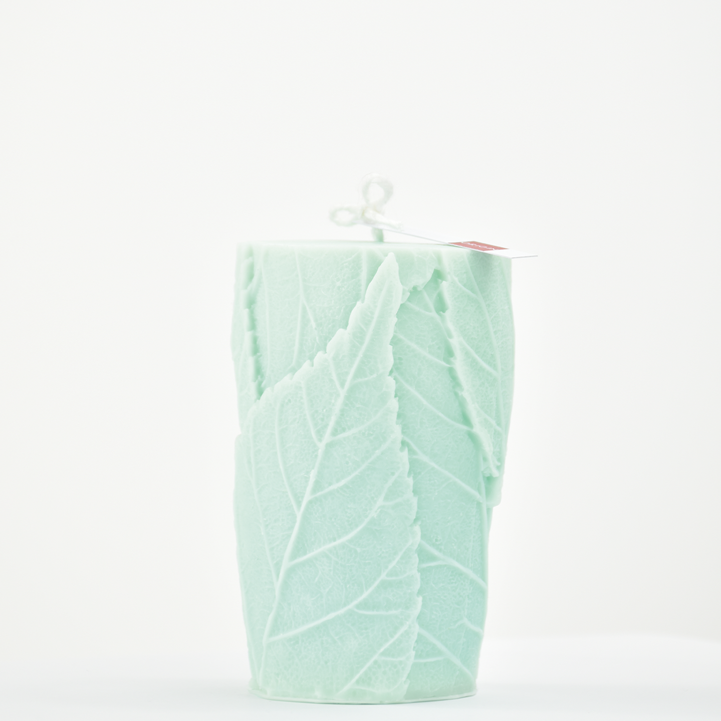Bougie décorative verte en cire de soja en forme de feuille LIVY