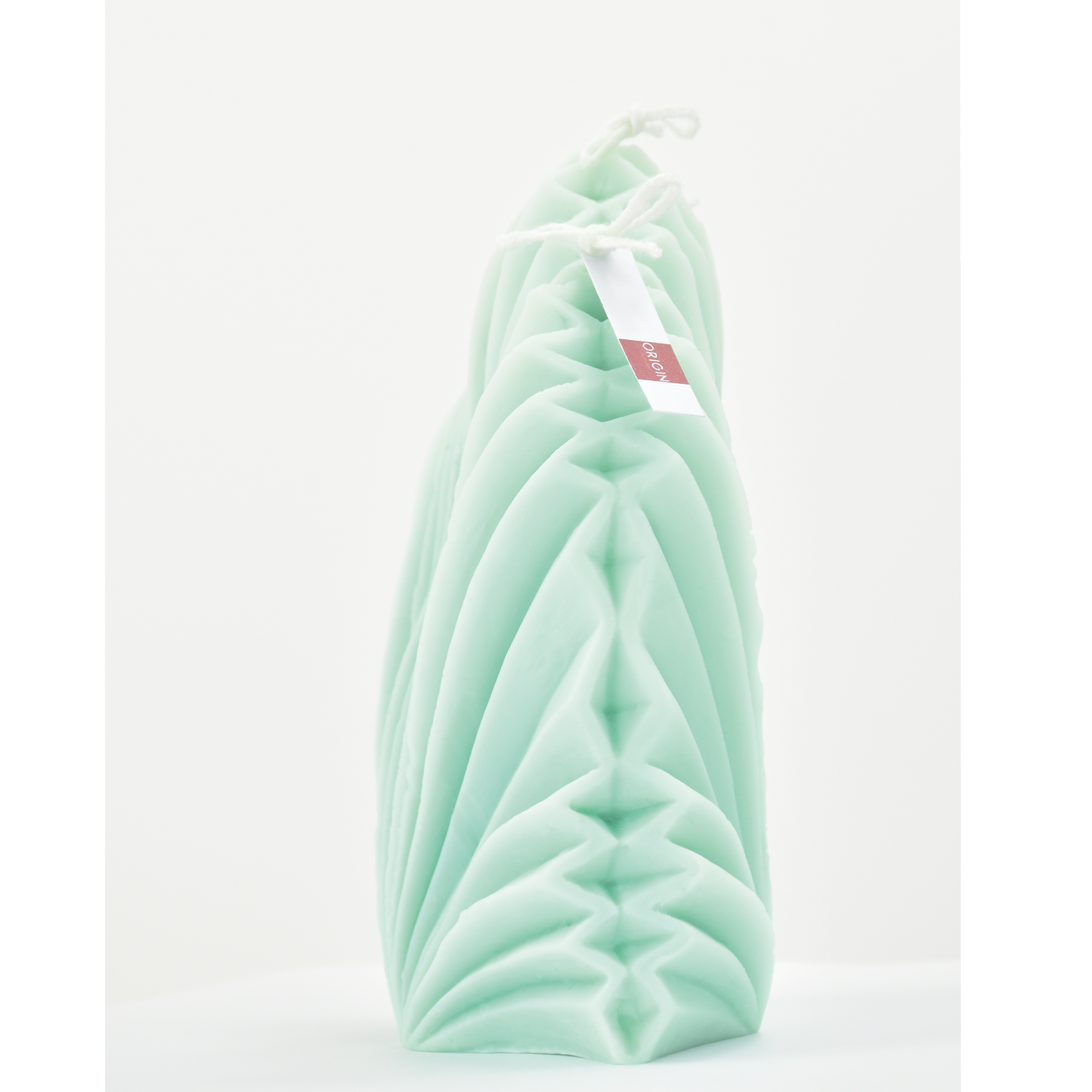 Bougie décorative verte en cire de soja en forme de feuille PALM