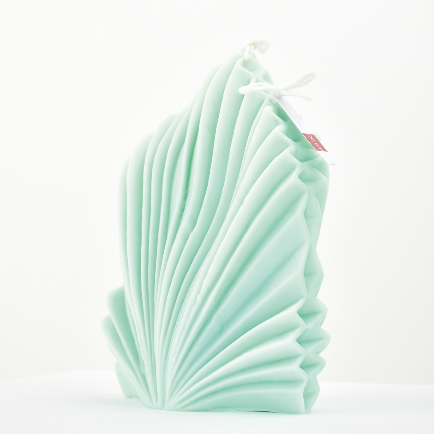 Bougie décorative verte en cire de soja en forme de feuille PALM