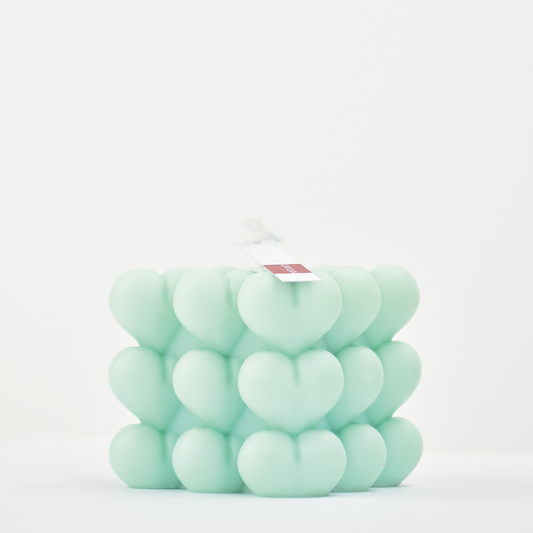 Bougie décorative verte en cire de soja TIA Petit