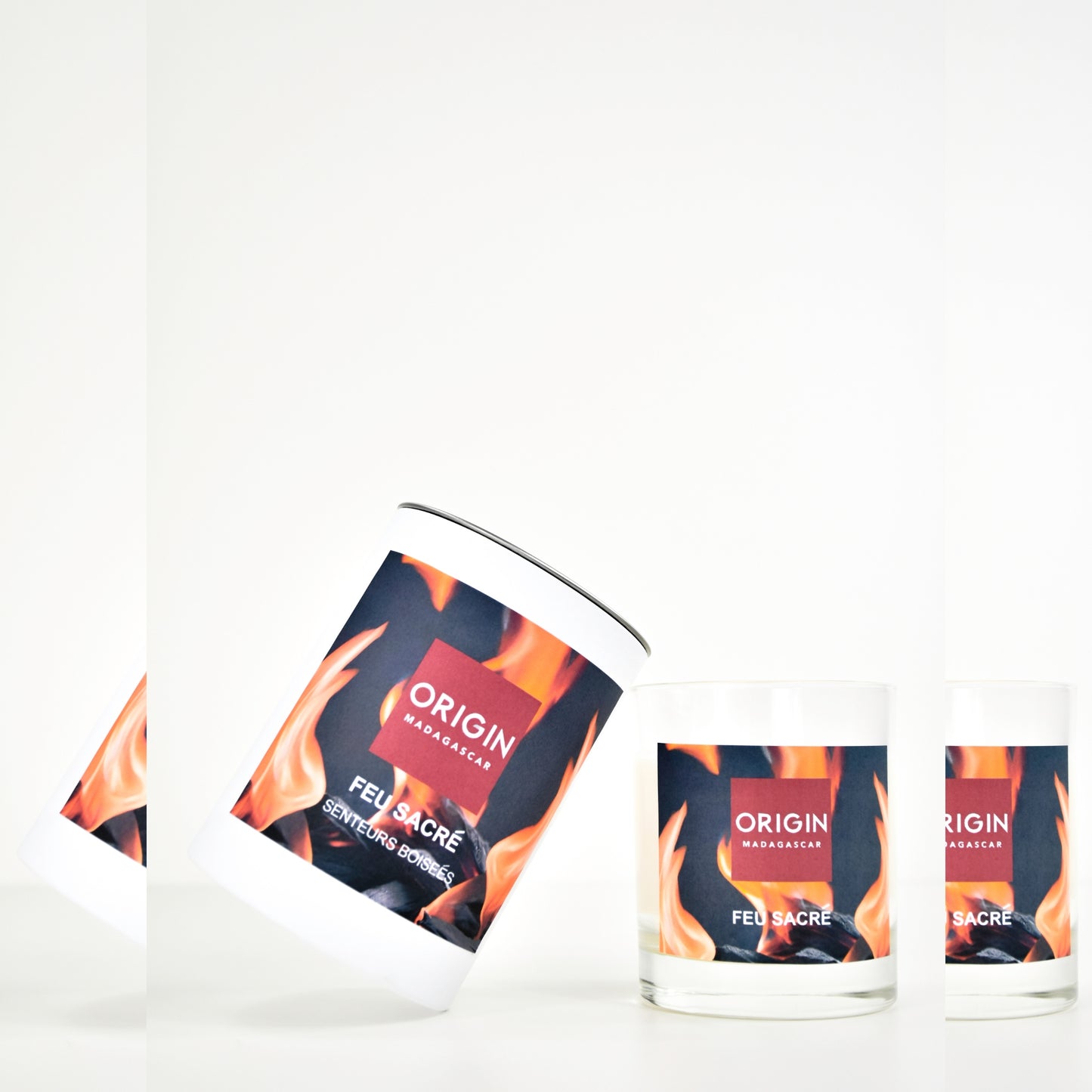 Bougie parfumée en contenant FEU SACRÉ
