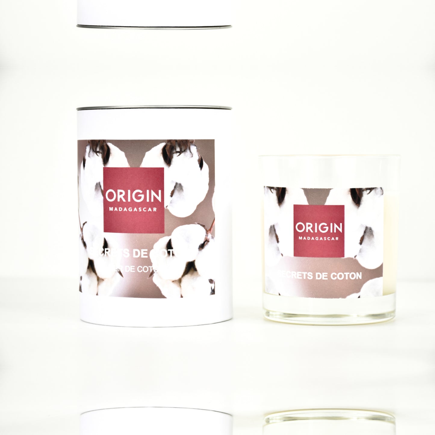 Bougie parfumée en contenant SECRETS DE COTON