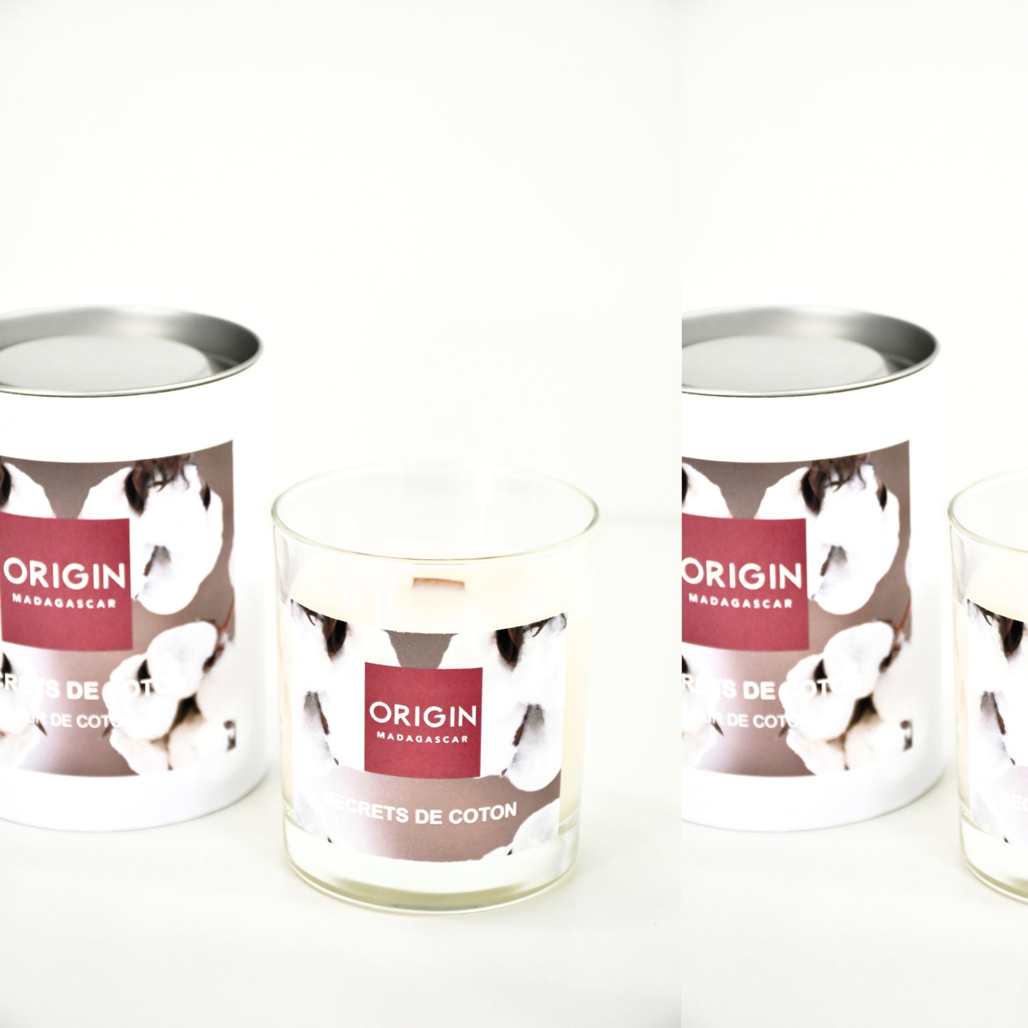 Bougie parfumée en contenant SECRETS DE COTON