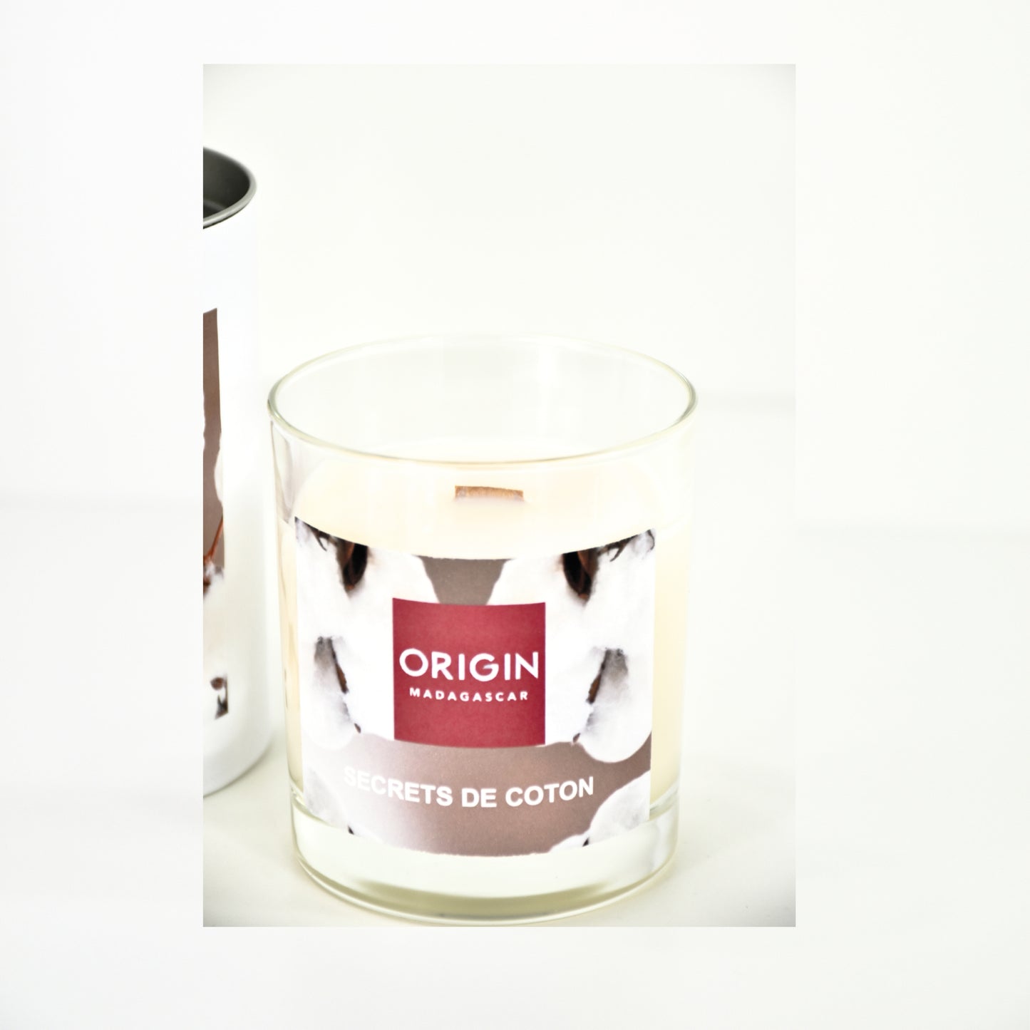 Bougie parfumée en contenant SECRETS DE COTON