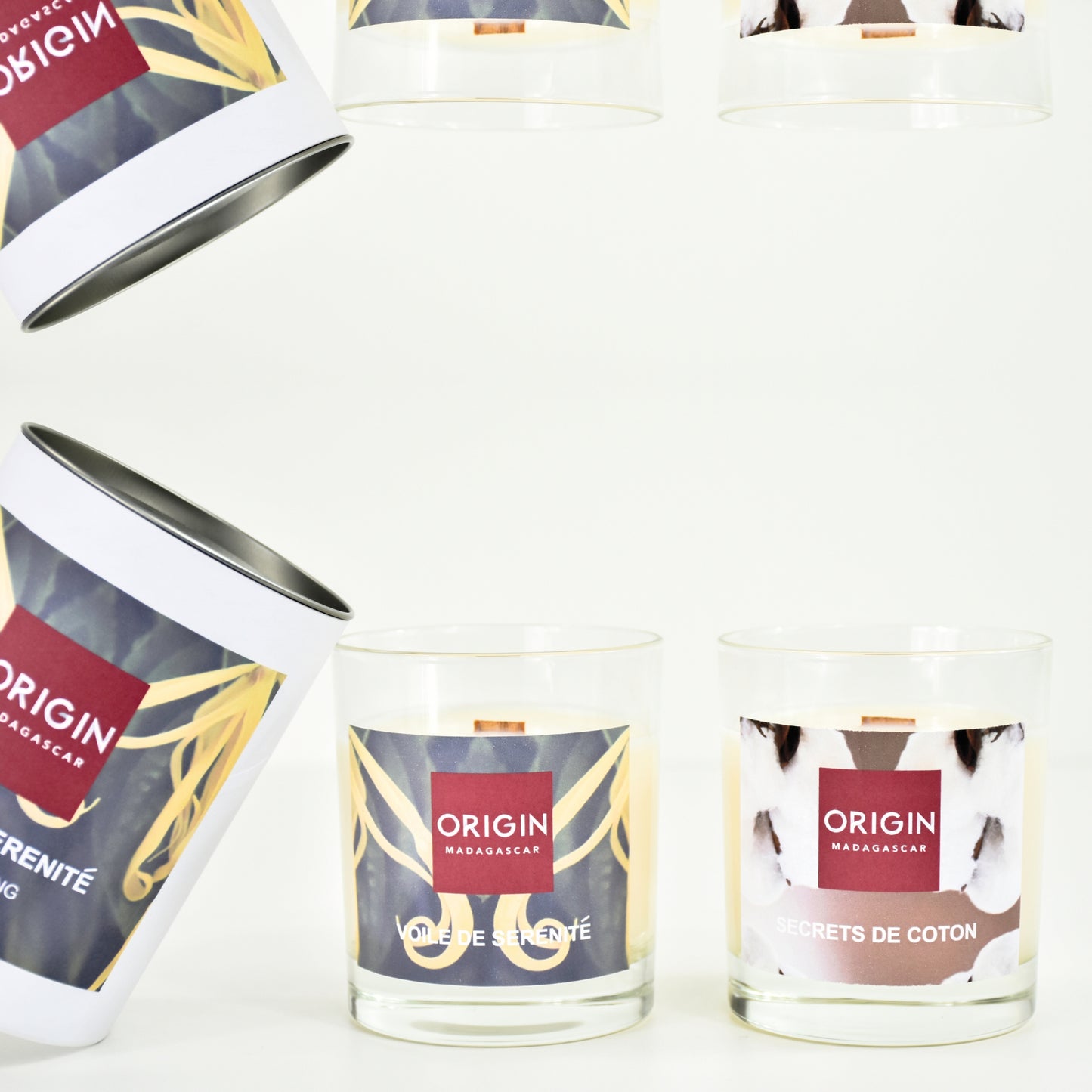 Bougie parfumée en contenant. VOILE DE SERENITE