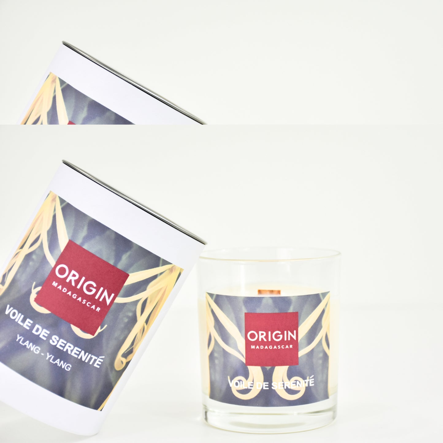Bougie parfumée en contenant. VOILE DE SERENITE