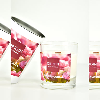Bougie parfumée en contenant ESCALE FLORALE