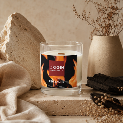 Bougie parfumée en contenant FEU SACRÉ