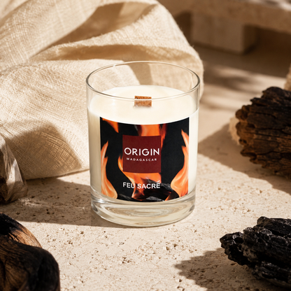 Bougie parfumée en contenant FEU SACRÉ