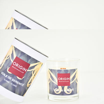 Bougie parfumée en contenant. VOILE DE SERENITE